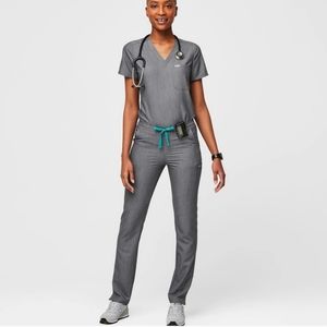 Figs Yola Skinny Scrub Pants Graphite Gray